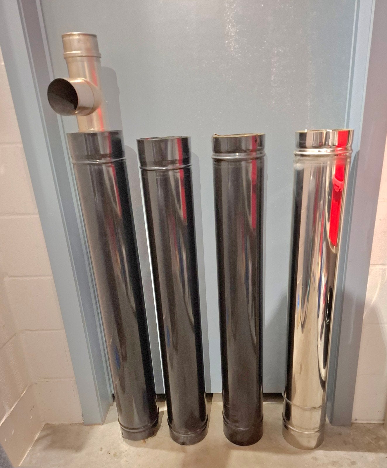 Inox Pellet- & Houtkachels Buizen (Slechts 2 winters oud!), Ophalen, Inox, Afvoer