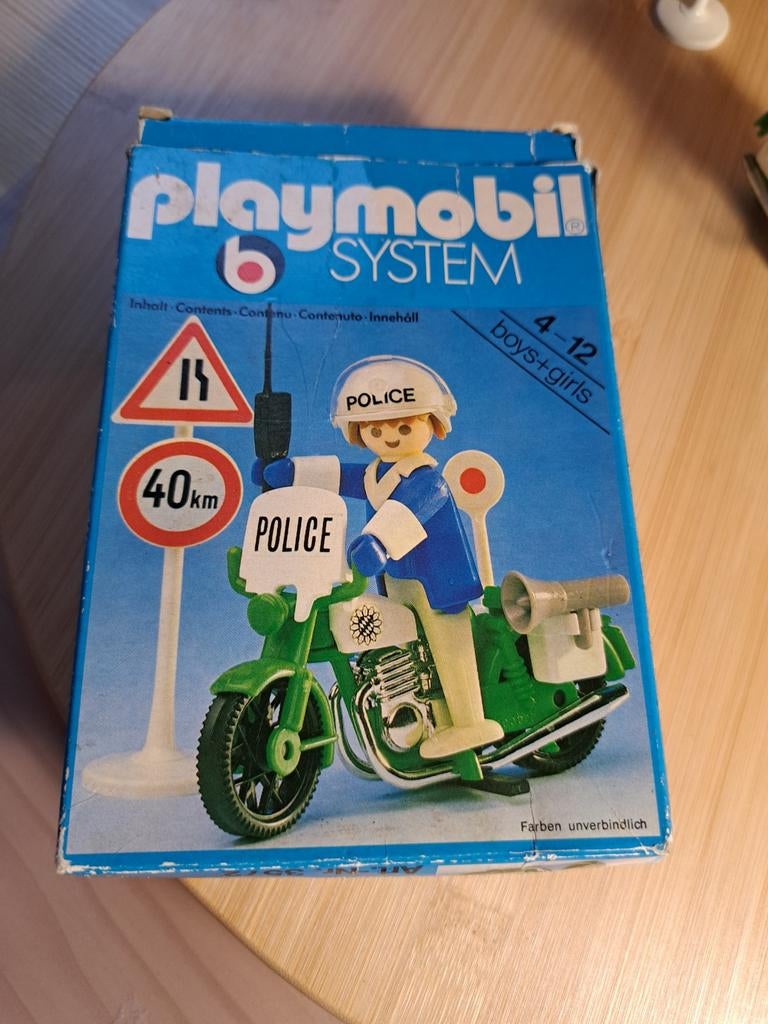 Playmobil vintage moto police boîte 3572, Collections, Enlèvement ou Envoi