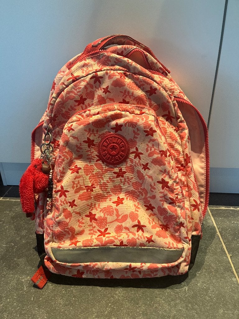 Boekentas kipling, Ophalen, Gebruikt, Roze, Rugtas