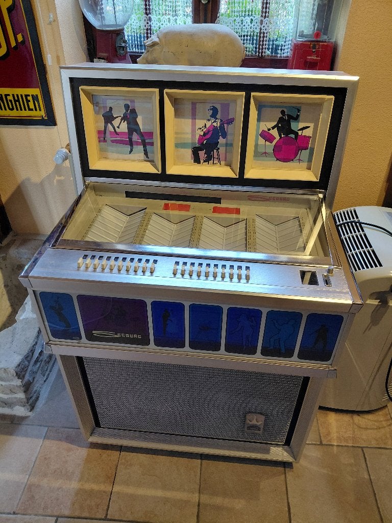 juke box, Collections, Machines | Jukebox, Enlèvement, Utilisé, 1960 à 1970, Avec singles