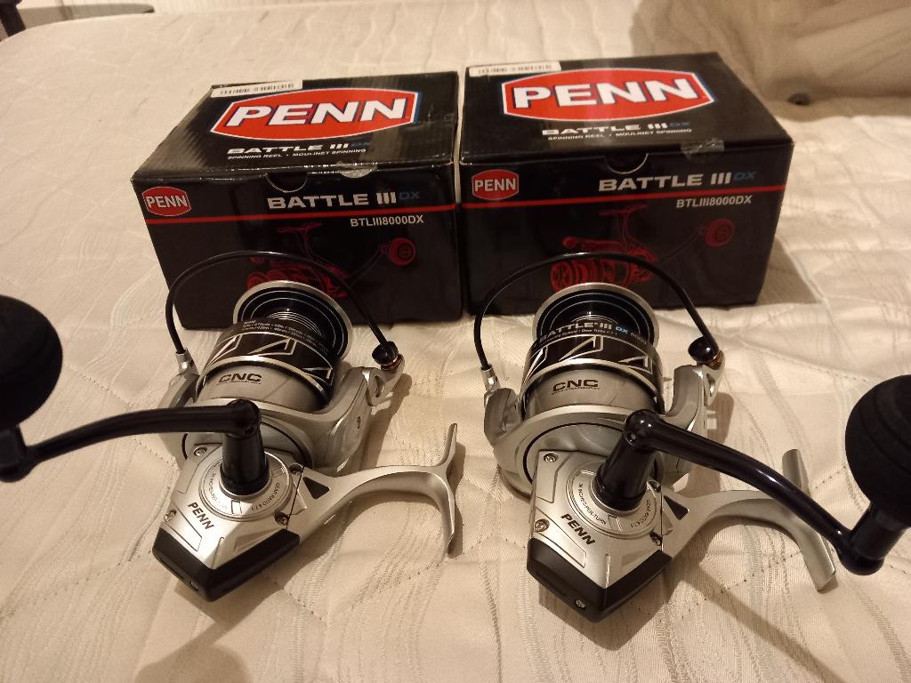 2 ZEEMOLENS PENN BATTLE III 8000DX, Ophalen, Nieuw, Molen