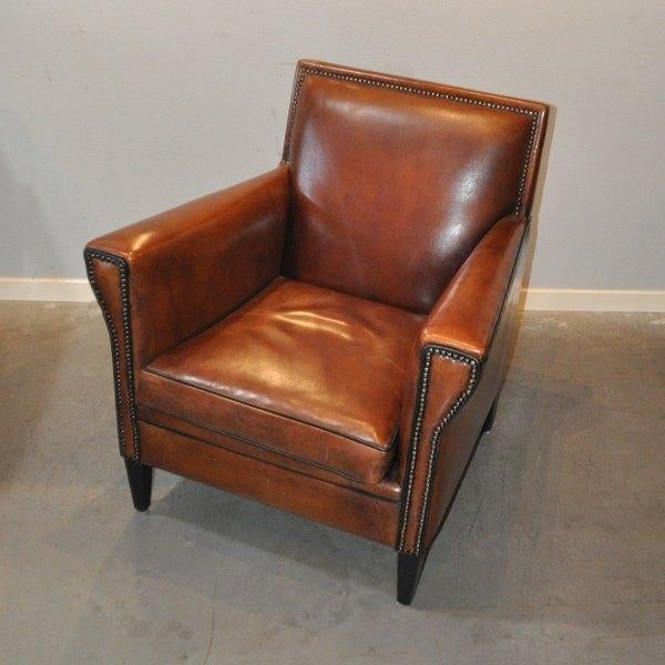 Marielle, schapenleren fauteuil in nieuwstaat., Ophalen