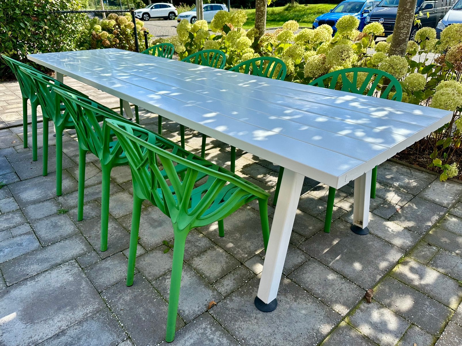 Extremis Outdoor Marina Collectie in Off-White Tafel 335 Cm, Ophalen, Gebruikt, Overige materialen, Stapelbaar