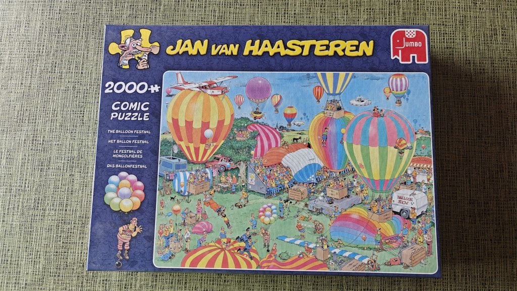 puzzel - Jan van Haasteren - het ballon festival - 2000, Hobby en Vrije tijd, Ophalen, Meer dan 1500 stukjes, Zo goed als nieuw