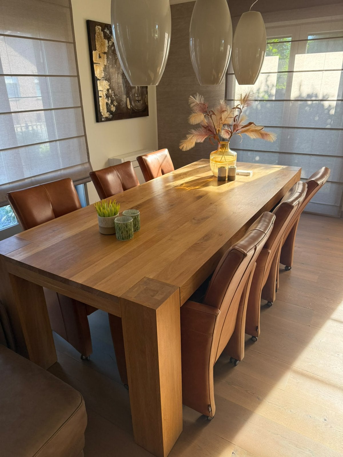Moderne eiken tafel, Ophalen, Gebruikt, Modern