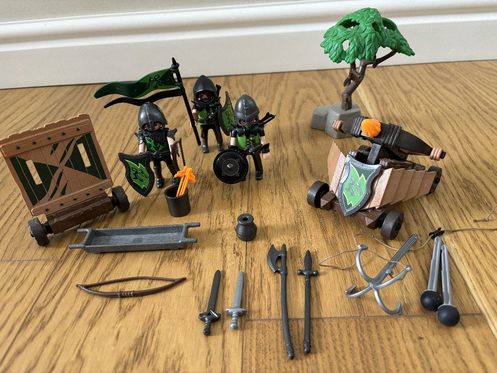 PLAYMOBIL Knights wolvenridders met katapult - 6041, Ophalen, Complete set, Zo goed als nieuw, Knights