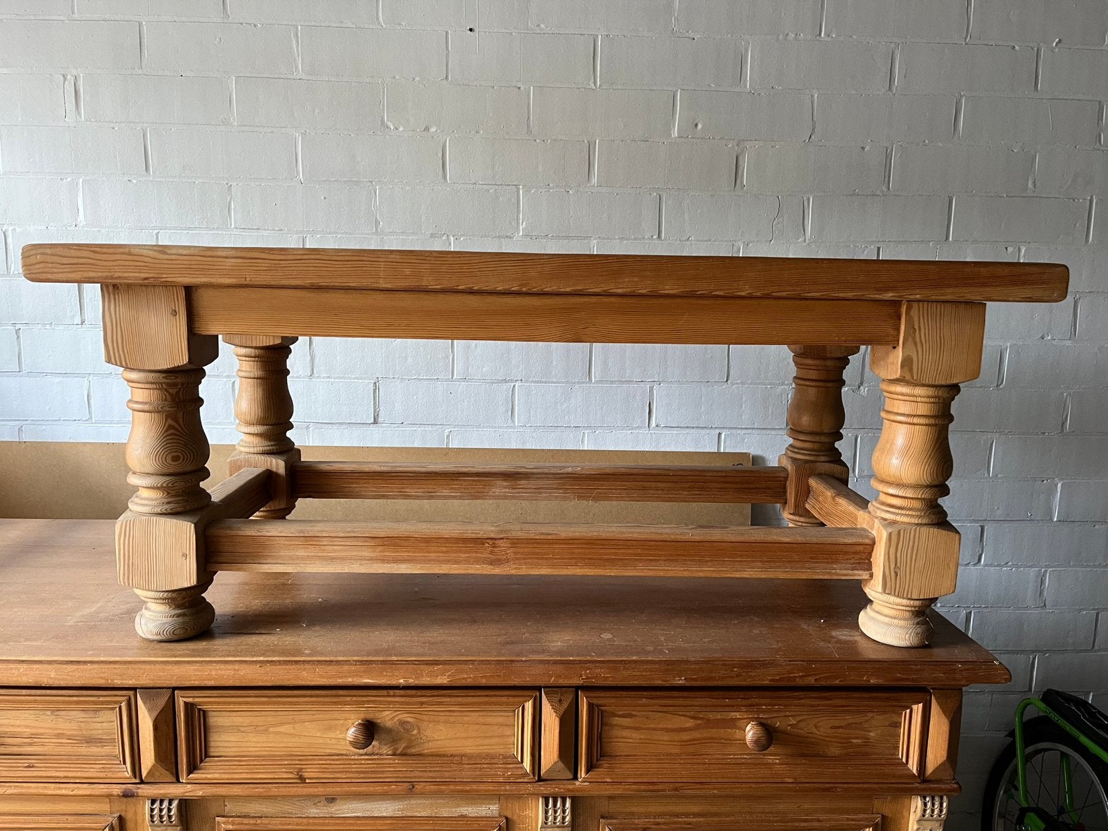 Massieve, robuuste grenen salontafel, Ophalen, Gebruikt, 100 tot 150 cm, Grenenhout