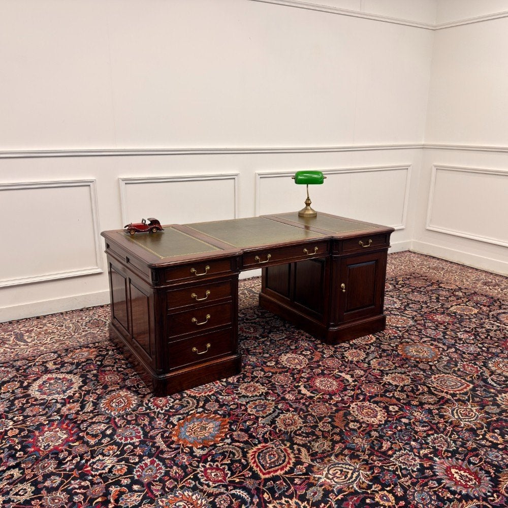 Klassiek Engels Chesterfield Bureau Partnerdesk, Ophalen of Verzenden