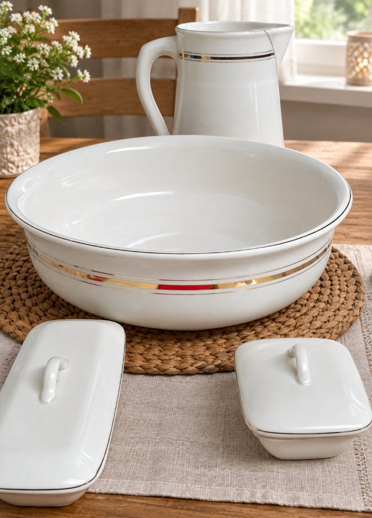 Kit lavabo complet Boch - Céramique - En excellent état, Émaillé, Comme neuf, Autres types, Autres formes
