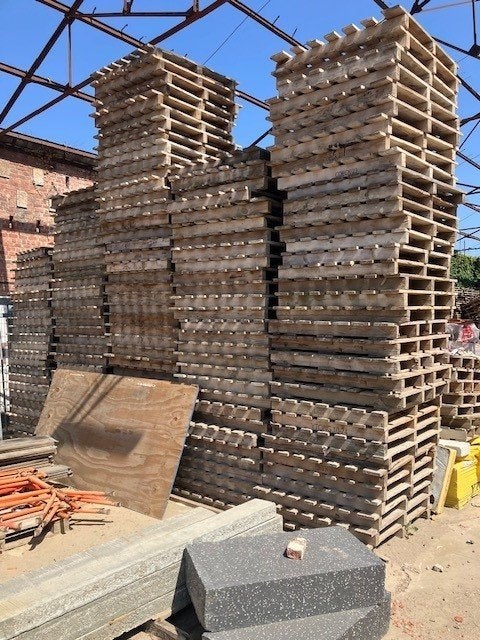 gratis paletten af te halen in Mechelen, Doe-het-zelf en Bouw, Hout en Planken, Ophalen, Gebruikt, Vuren, Pallet