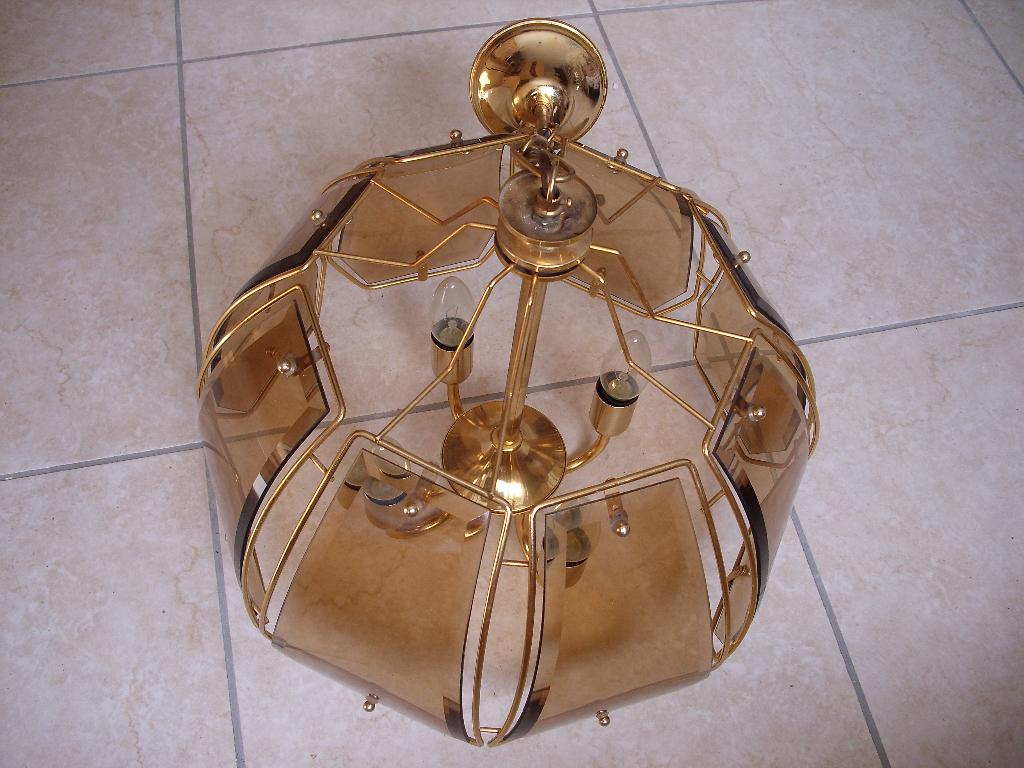 Luster, Huis en Inrichting, Lampen | Kroonluchters, Ophalen, Gebruikt, Glas