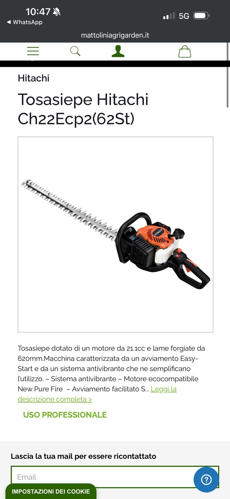Taille haie Hitachi, Jardin & Terrasse, Taille-haies, Enlèvement, Utilisé