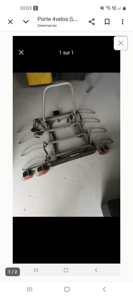 Ancien porte vélos ( 4velos ), Enlèvement, 3 vélos ou plus, Utilisé, Support d'attelage