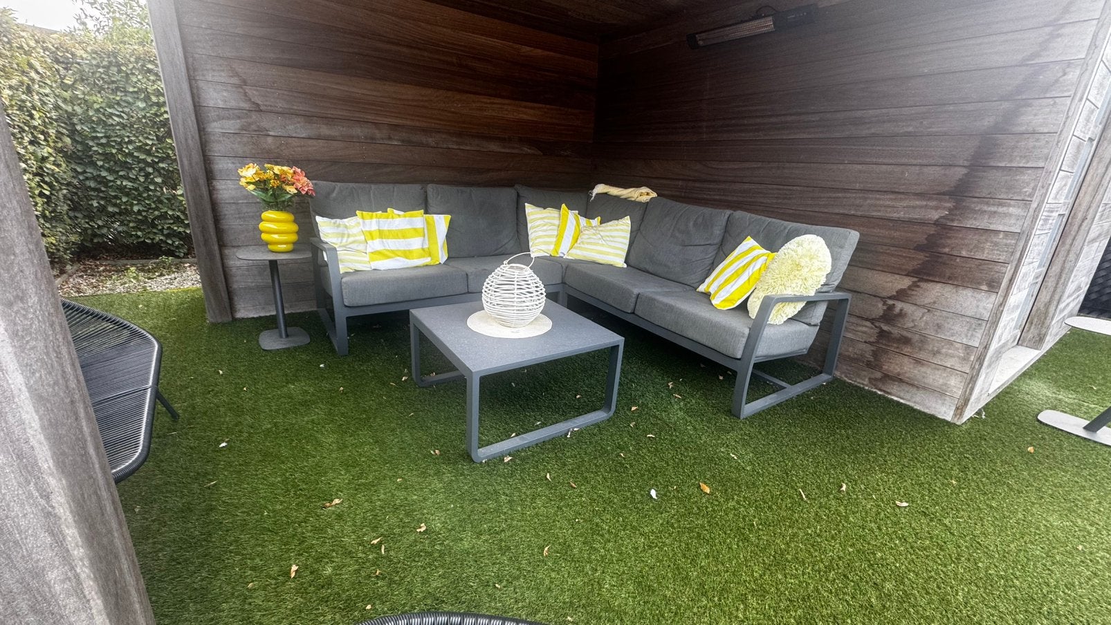 Loungeset ***VERKOCHT***, Tuin en Terras, Ophalen, 5 zitplaatsen, Gebruikt, Aluminium