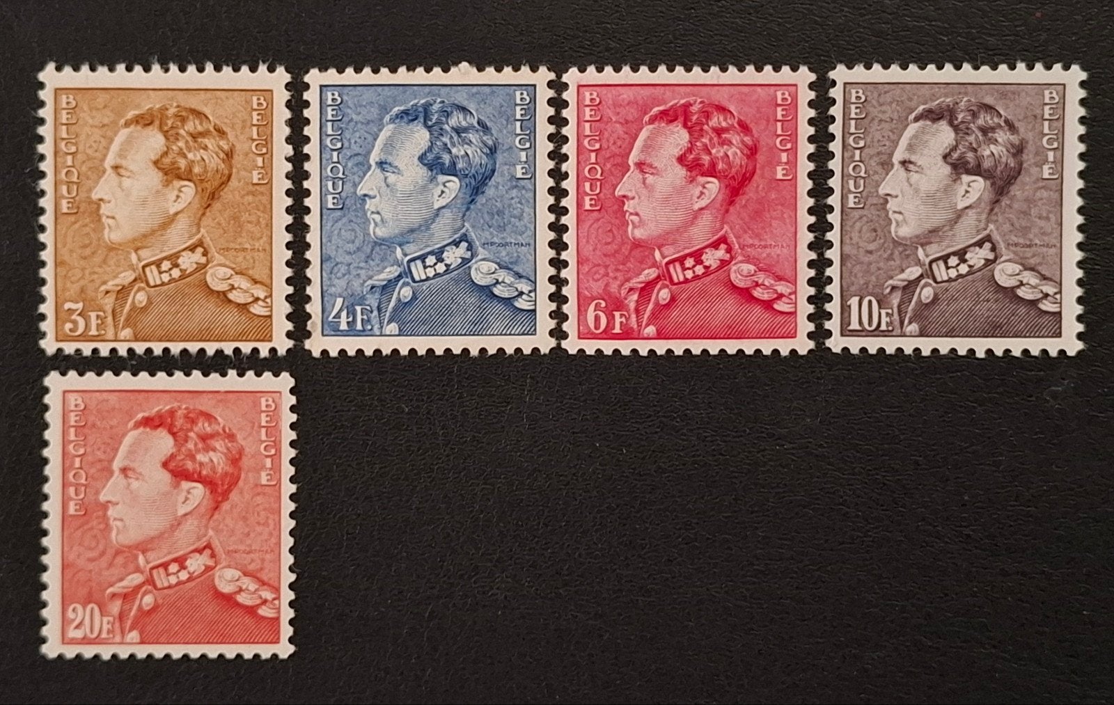 België: OBP 847/48B ** Poortman 1951., Postzegels en Munten, Koninklijk huis, Orginele gom, Ophalen of Verzenden, Zonder stempel
