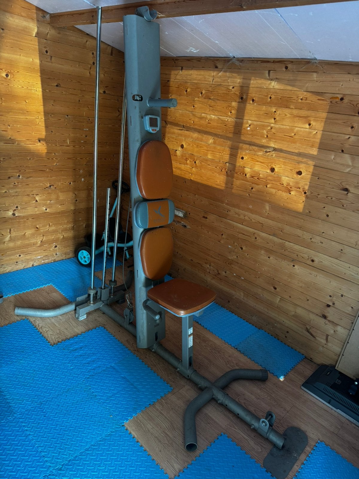 Station de musculation domyos 90 kg, Sports & Fitness, Appareils de fitness, Enlèvement, Utilisé