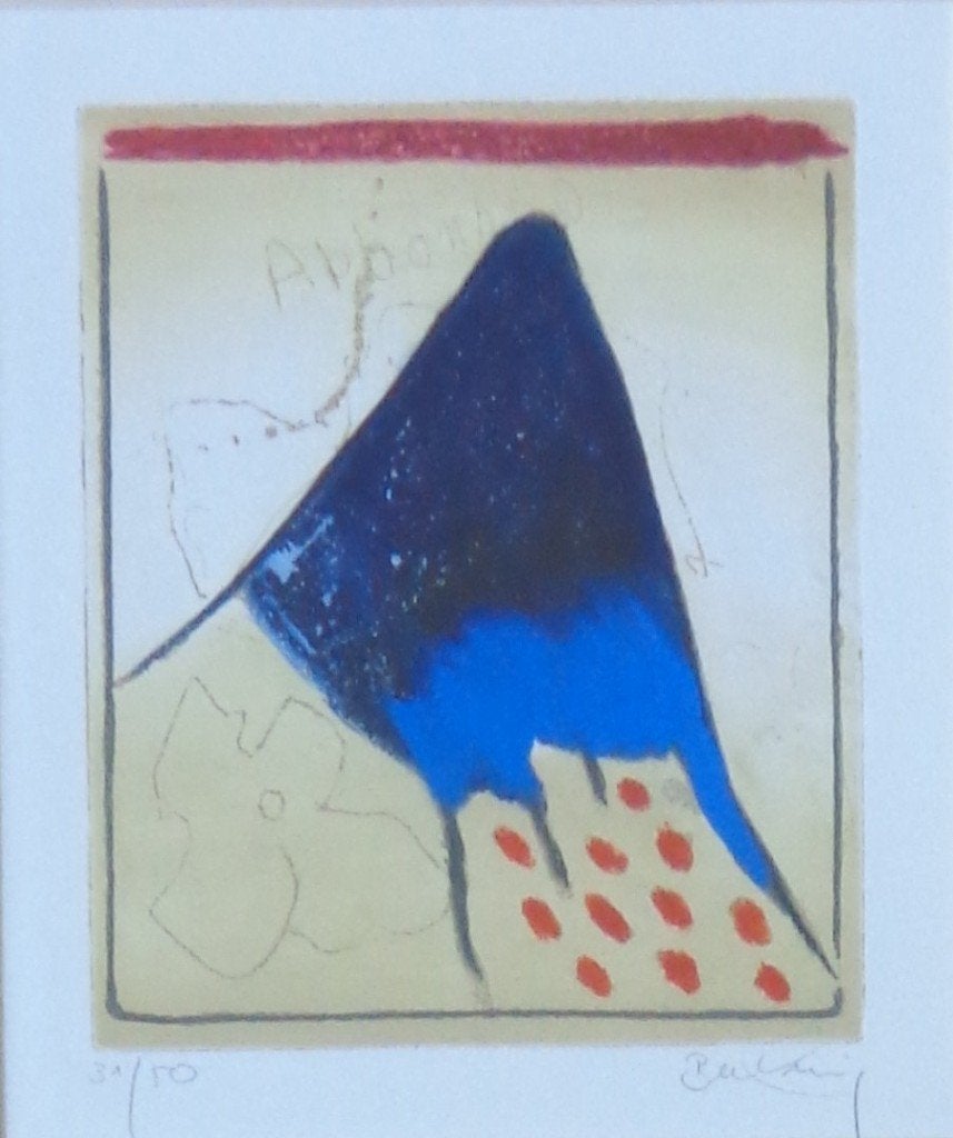 HORST BECKING / FIGURATIE / KLEURETS / 55x50cm / KADER / SIG, Antiek en Kunst, Kunst | Litho's en Zeefdrukken, Gesigneerd, Ophalen of Verzenden