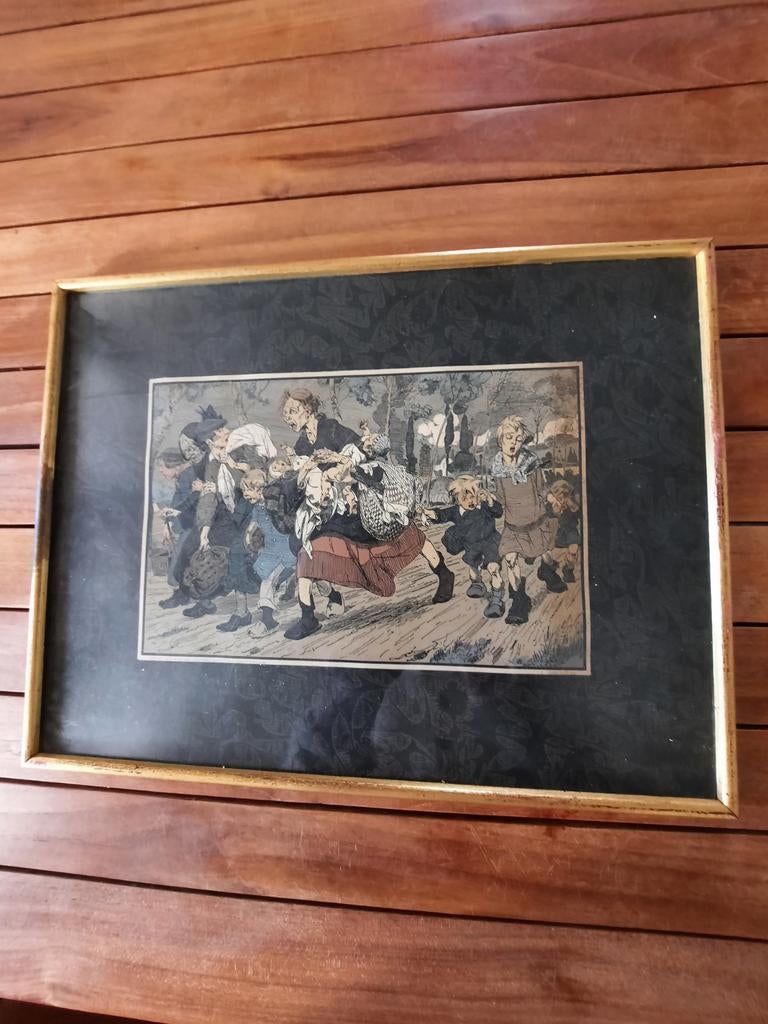 Lithographie d'Alfred Ost (1884-1946), Enlèvement ou Envoi