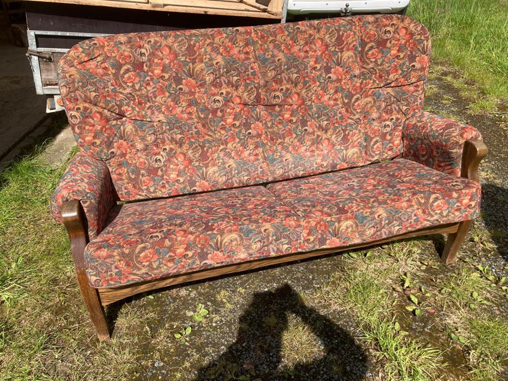 Zetel in massief eik, Antiek en Kunst, Ophalen