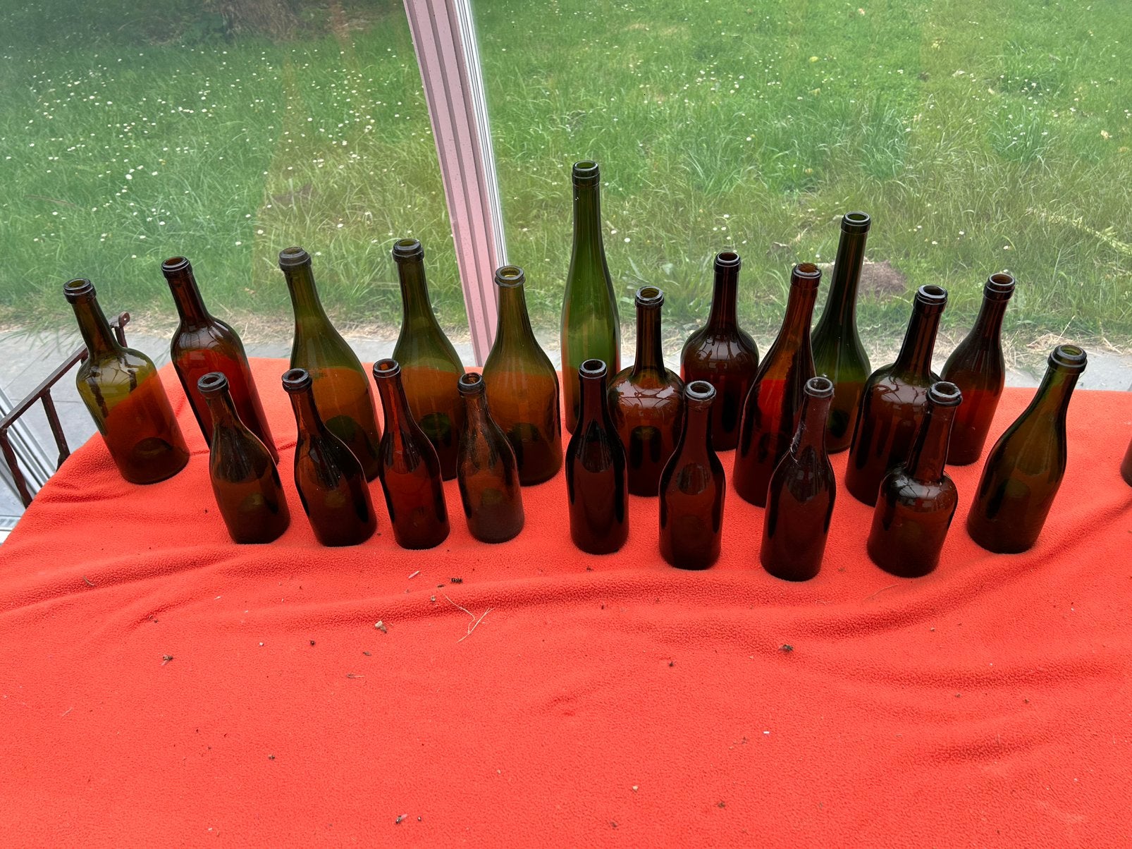 Oude flessen, Ophalen, Groen, Glas, Gebruikt