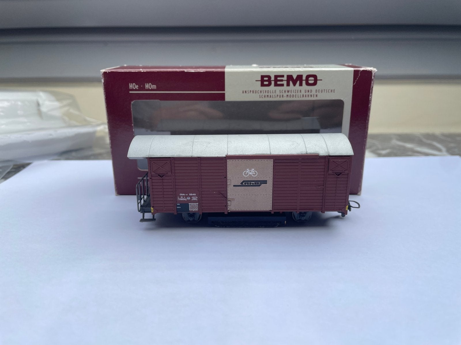 H0m Bemo RhB poetswagen Gbk-v 5545 - 2282 145, Hobby en Vrije tijd, Overige merken, Gebruikt, Gelijkstroom, Wagon