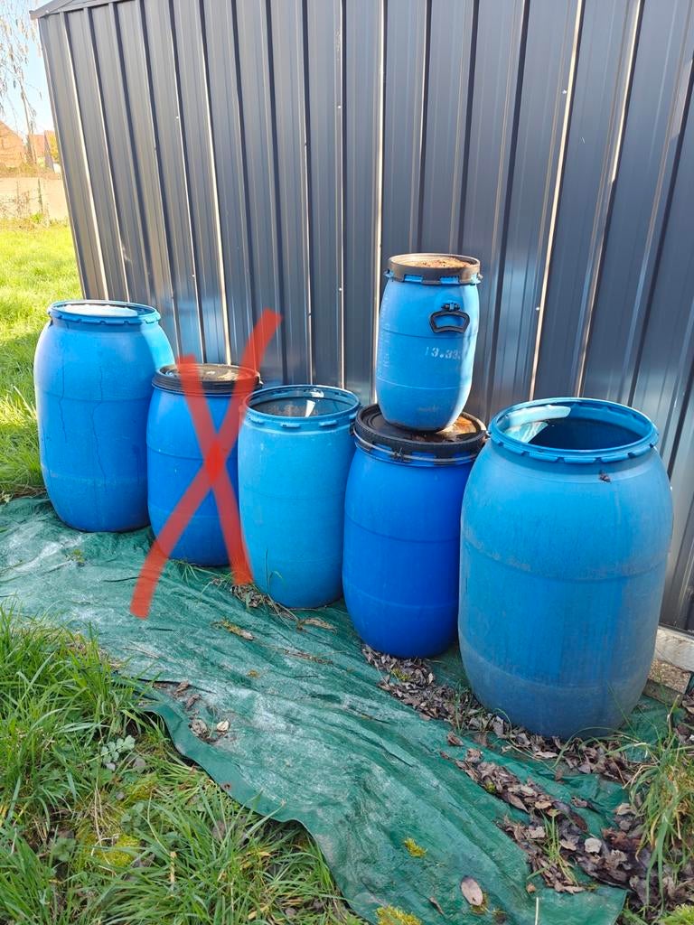 Blauw vat - regenton, Ophalen