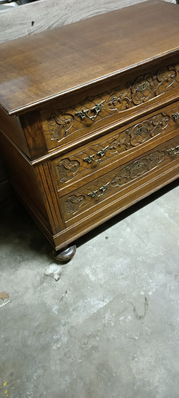 Superbe commode en chêne, Eikenhout