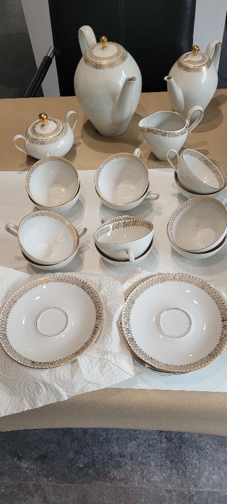 mooi oud compleet koffie servies (1iv289/10), Antiek en Kunst, Ophalen of Verzenden