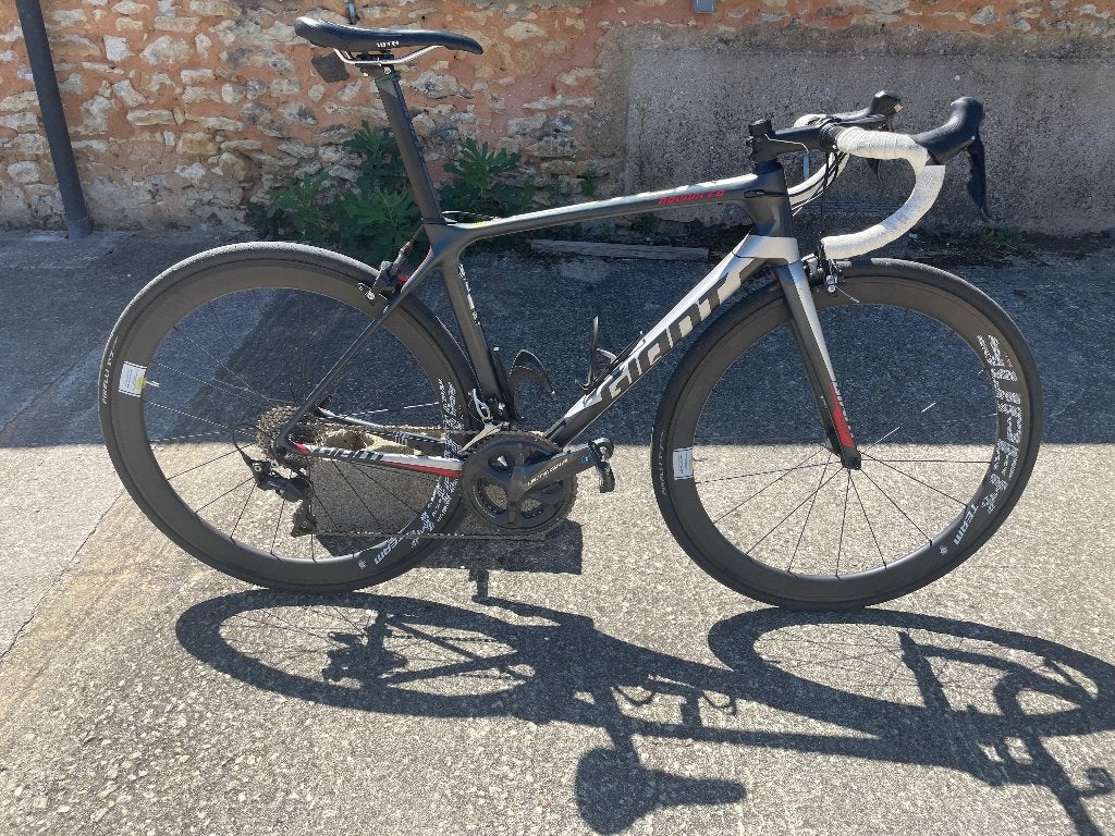 Gigantische carbon racefiets, Fietsen en Brommers, Ophalen, Gebruikt, Carbon, 10 tot 15 versnellingen