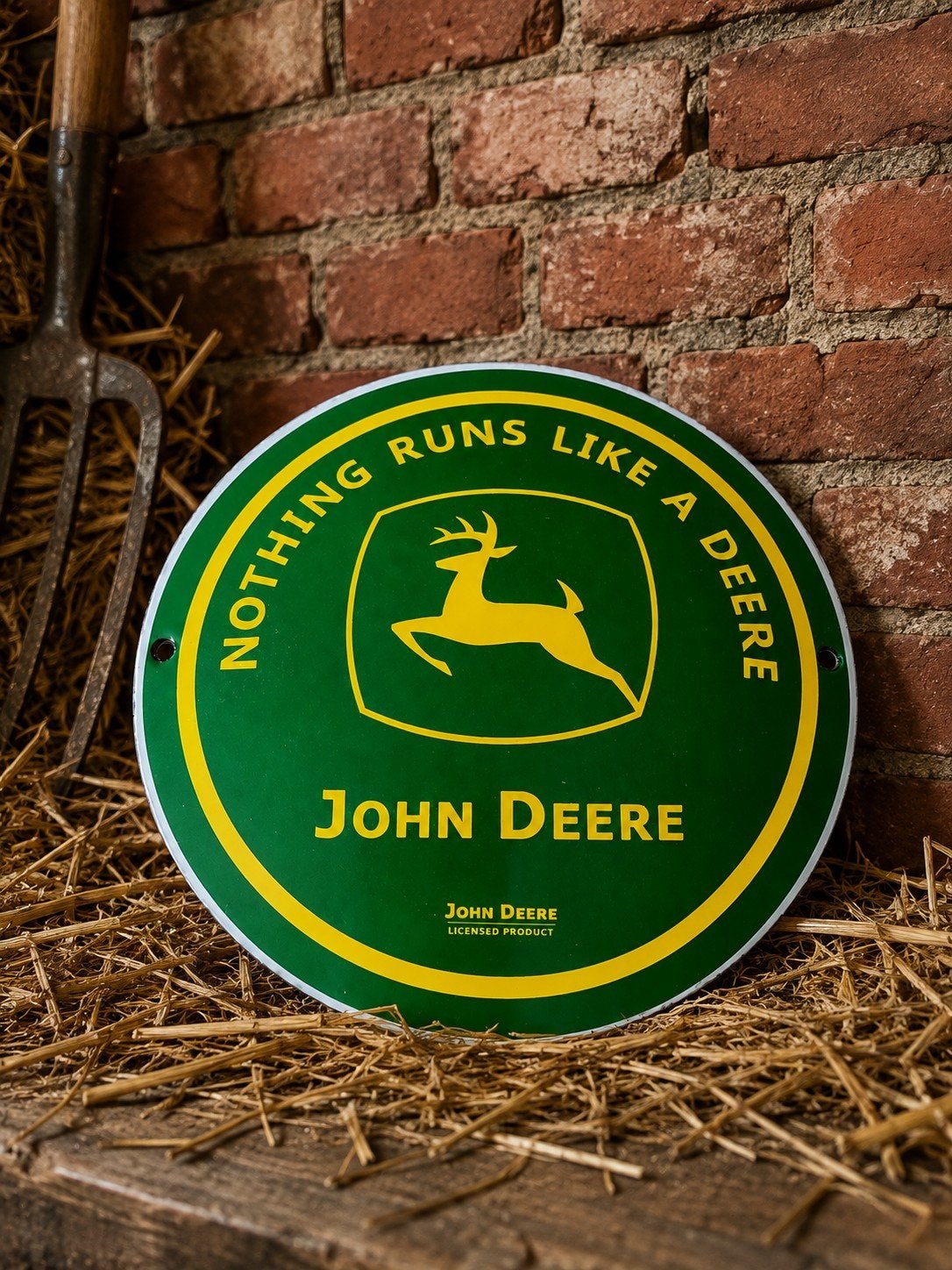 Emaille bord van John Deere, Ophalen of Verzenden, Zo goed als nieuw, Reclamebord
