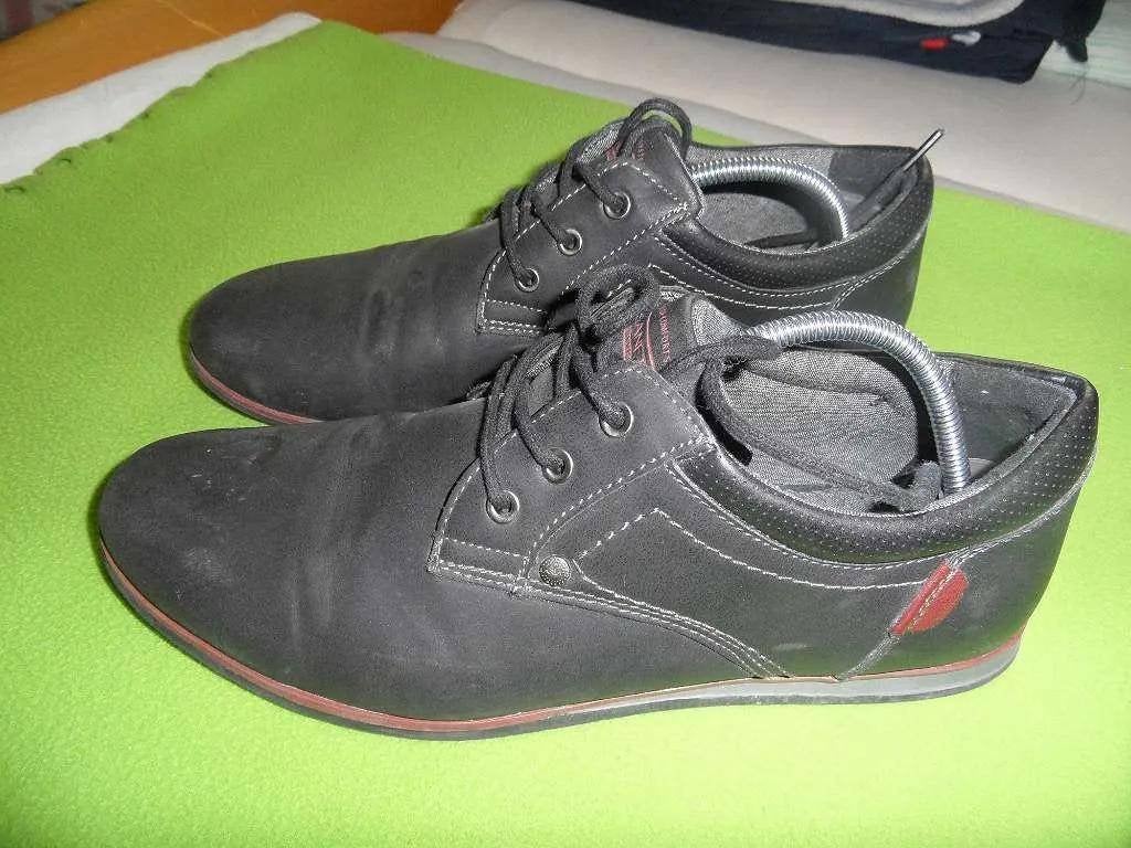 verkoop heren lage schoenen, leer, maat 42, kleur Zwart, Ophalen of Verzenden, Zwart