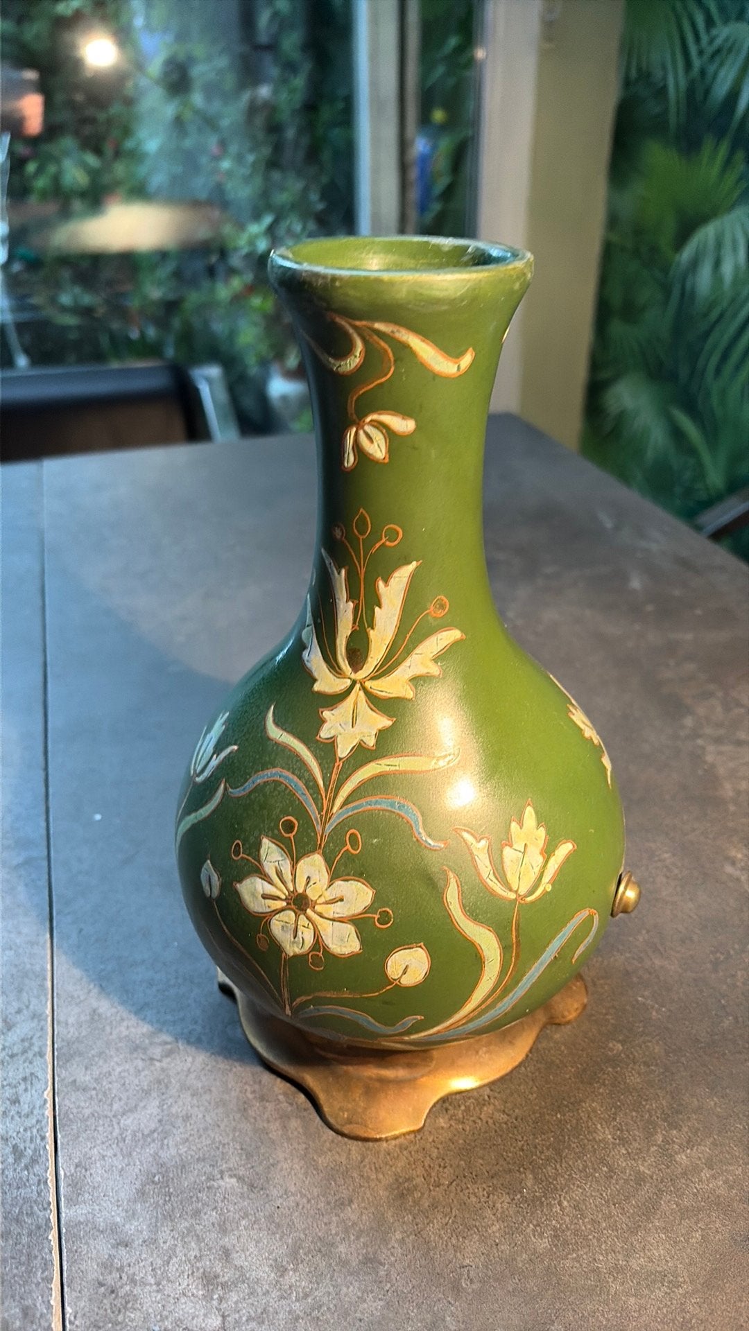 Art Nouveau lampvoet, Ophalen