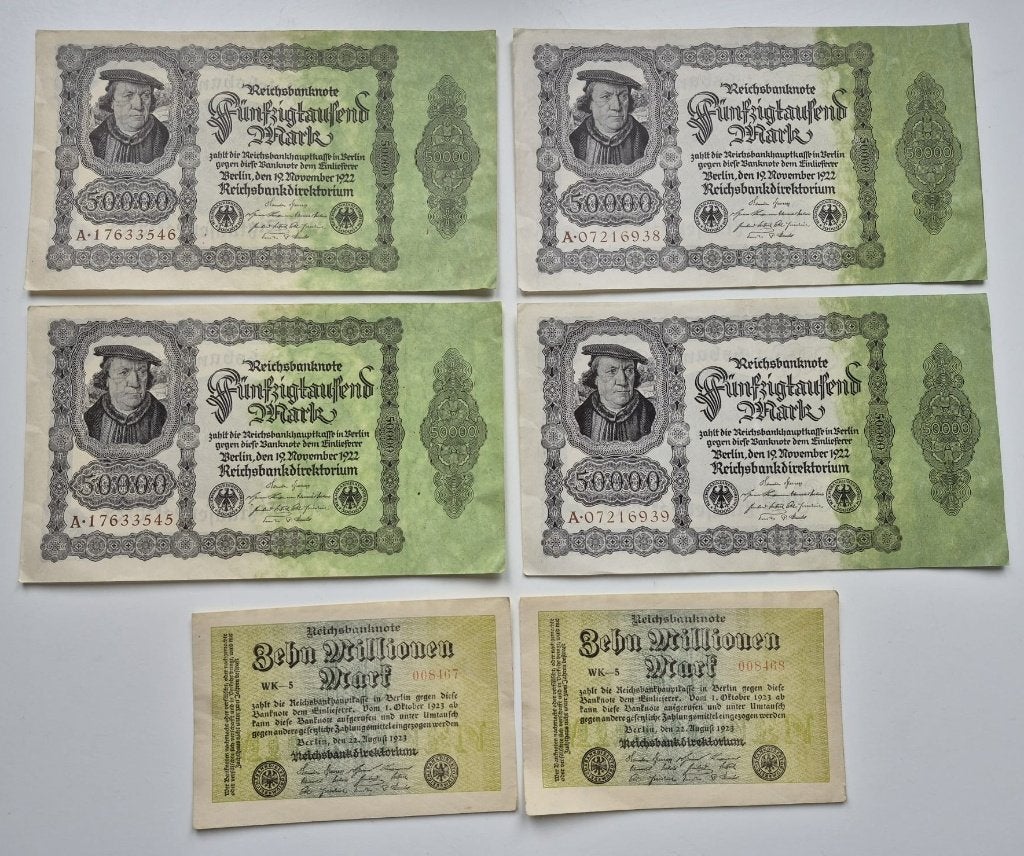 Speciale serie Duitse hyperinflatiebankbiljetten, Ophalen