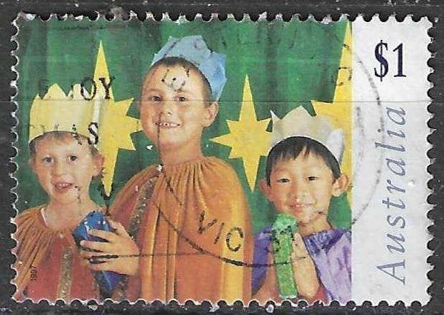 Australie 1996 - Yvert 1626 - Noël - Trois Rois (ST), Timbres & Monnaies, Timbres | Océanie, Affranchi, Envoi