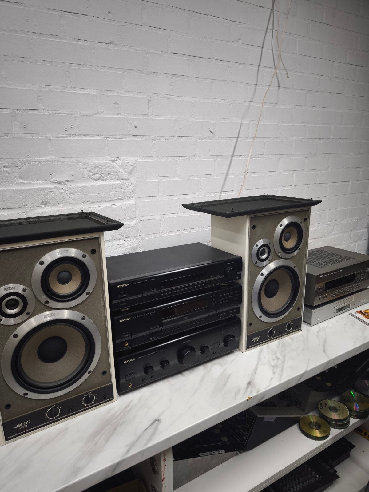 Kenwood hifi set radio + cd + versterker + jamo j-102, Ophalen of Verzenden, Jamo