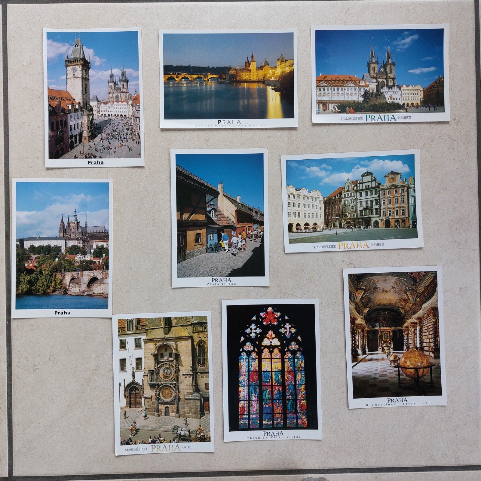 lot van 9 niet beschreven postkaarten van Praag, Ophalen of Verzenden