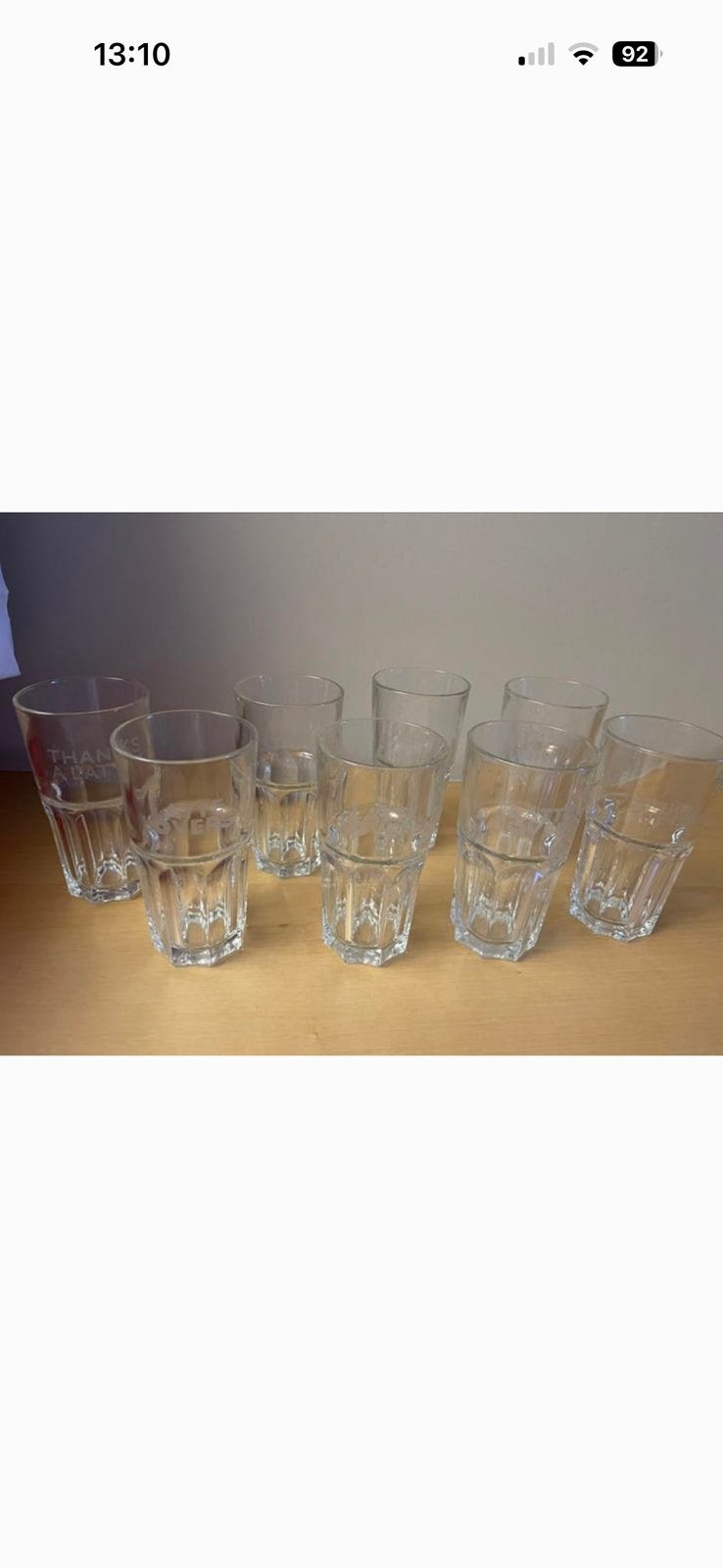 6 verres à latte, Enlèvement ou Envoi, Comme neuf