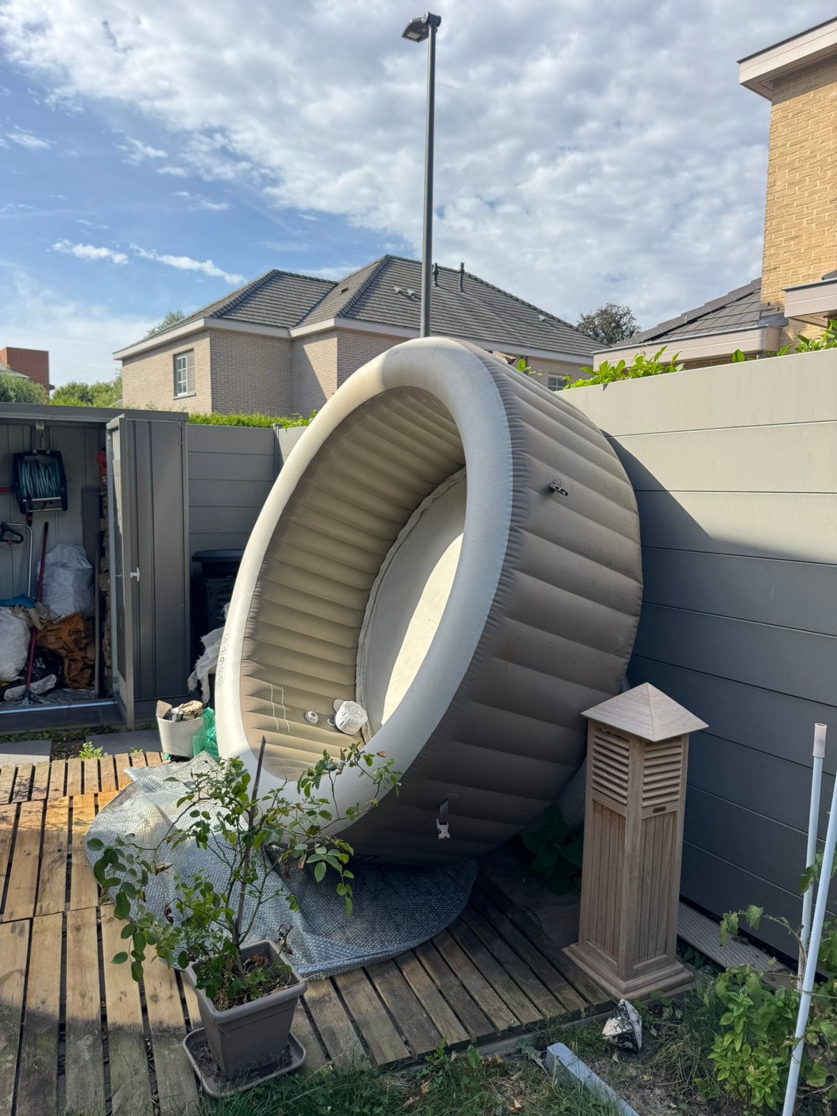 Intex-bubbelbad, Tuin en Terras, Bubbelbaden en Hottubs, Ophalen, Gebruikt, Afdekzeil