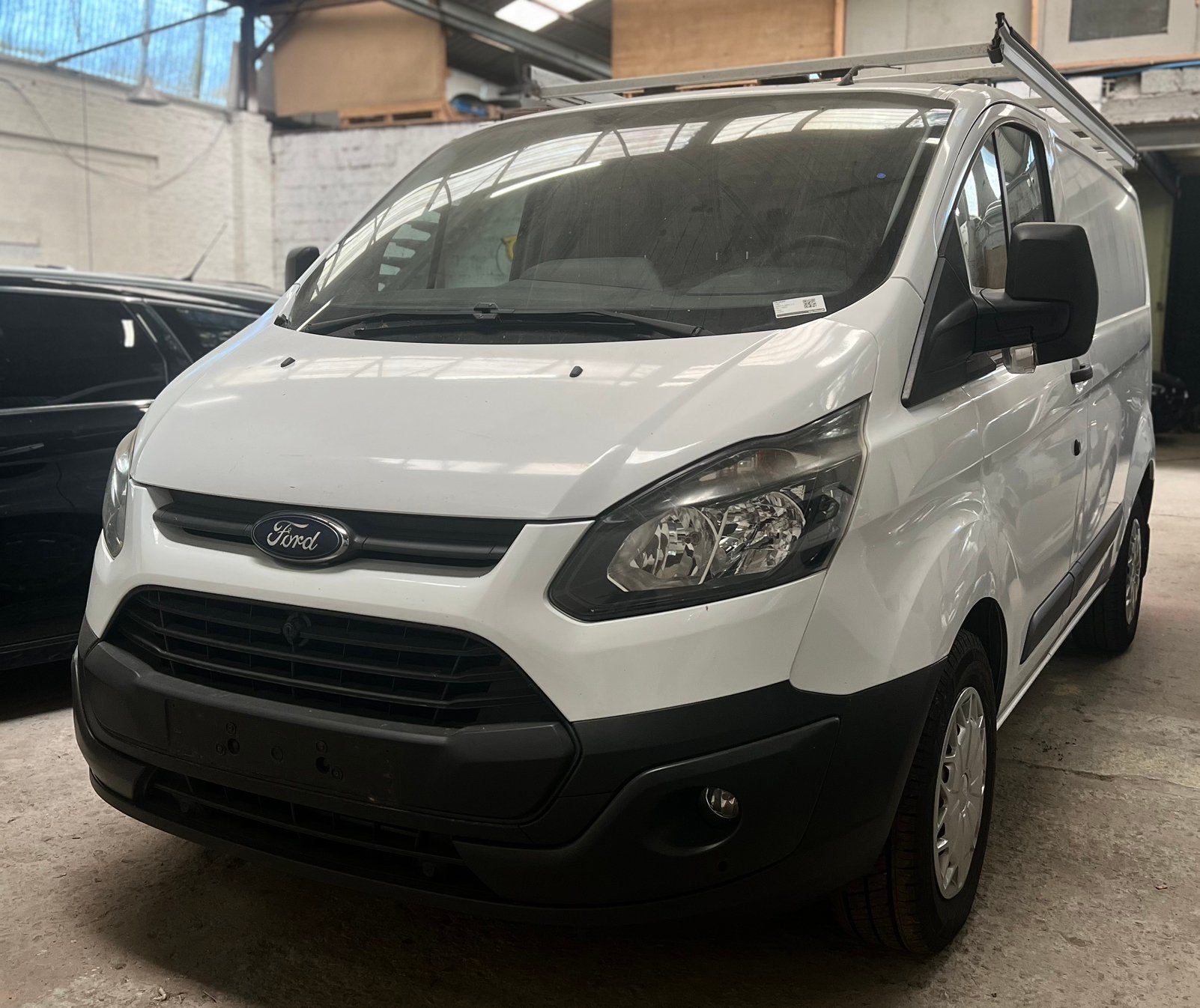 2013 FORD TRANSIT CUSTOM 270 2.2 TDCI, Auto's, Euro 5, Stof, Zwart, Wit