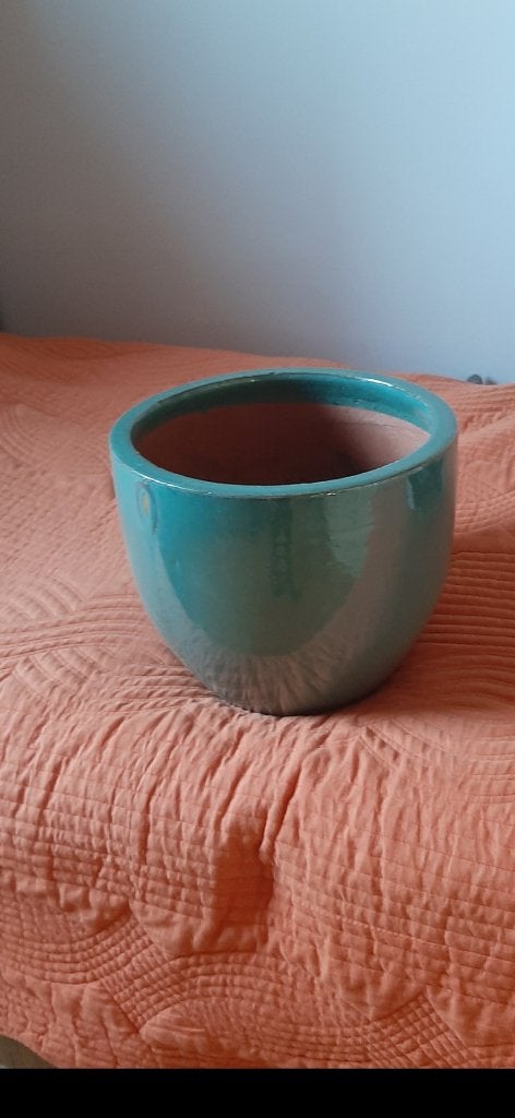 Pot de fleurs en gres vert, Neuf, 25 à 40 cm, Enlèvement, Intérieur