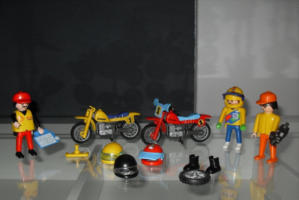Playmobil Vélo + Motos + Personnages, Enlèvement, Utilisé, Pièces détachées, Autres types
