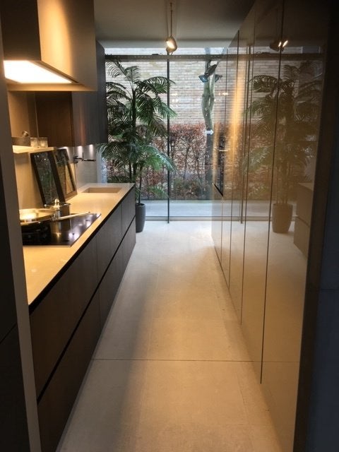Showroomkeuken ARTEX by Poliform, Ophalen, 200 cm of meer, Grijs, Zo goed als nieuw