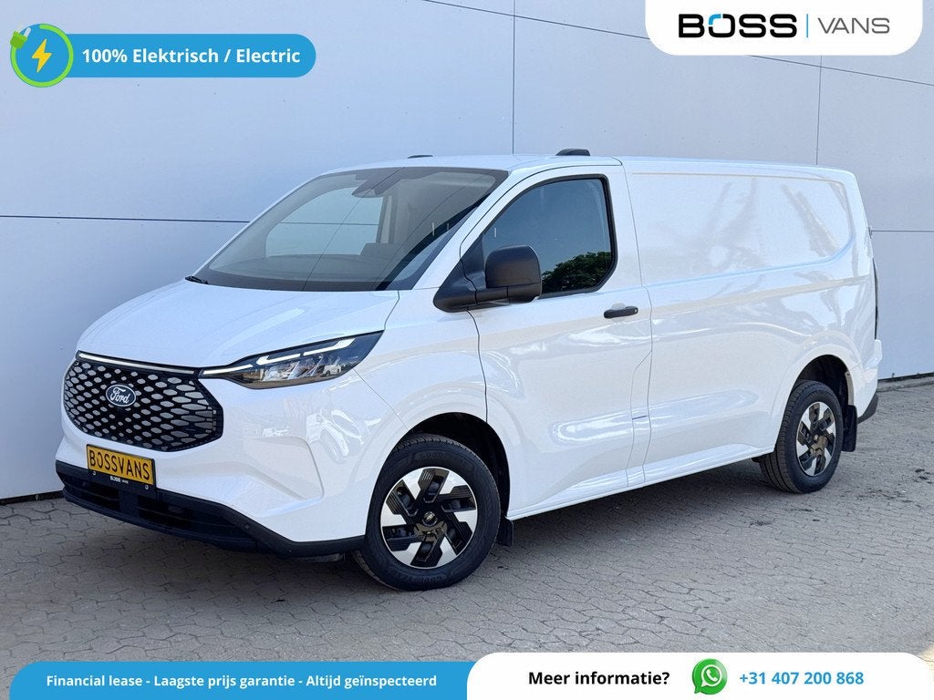 Ford E-Transit Custom 71kWh 140PK Elektrisch 344km WLTP 2300, Auto's, Bestelwagens en Lichte vracht, Gebruikt, 71 kWh, Wit, 140 pk