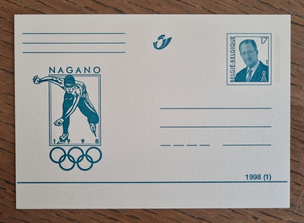 Briefkaart Nagano Olympische Spelen 1998, Verzenden, 1980 tot heden, Ongelopen, Sport en Spel
