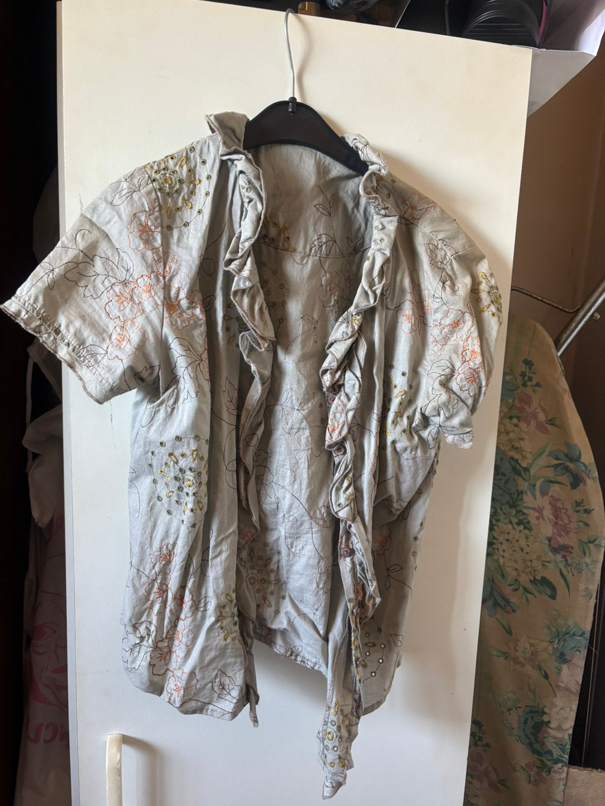 chemisier, Enlèvement ou Envoi, Comme neuf, Taille 36 (S), Beige