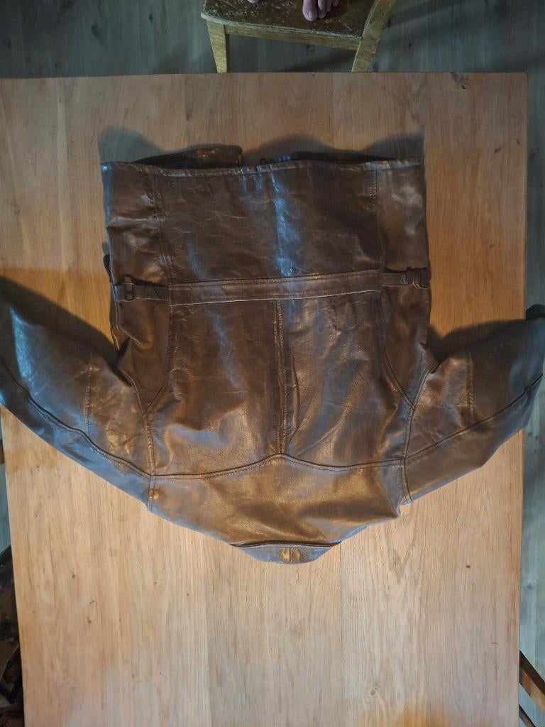 Lederen jas, Kleding | Heren, Ophalen, Gedragen, Maat 52/54 (L), Zwart