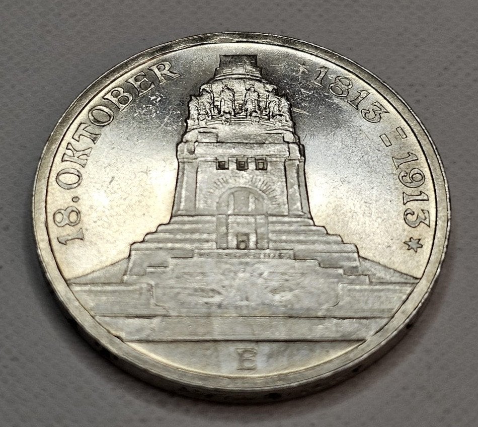 3 Mark 1913, Ophalen of Verzenden, Duitsland, Losse munt, Zilver
