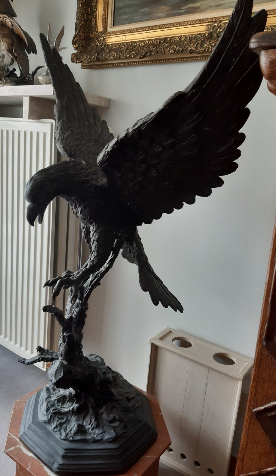 Bronzen beeld.  Hoogte 104 cm, Antiek en Kunst, Ophalen