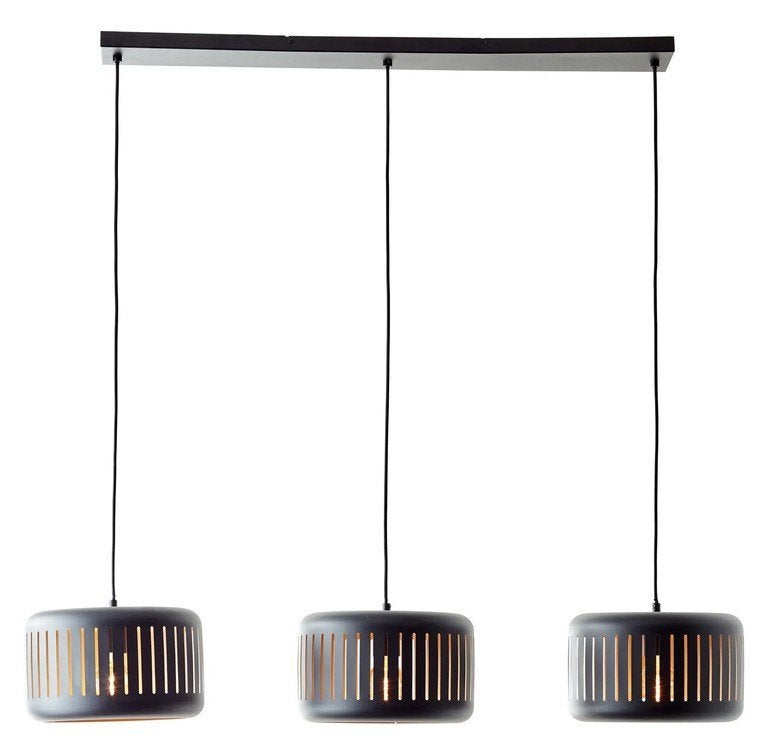 Luminaire à suspension noir doré, Maison & Meubles, Enlèvement, Comme neuf, Métal, Élégant