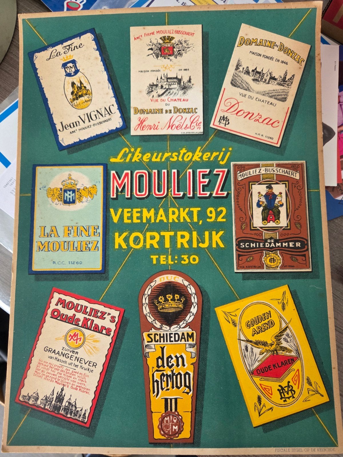 Mouliez Likeurstokerij (karton), Ophalen of Verzenden